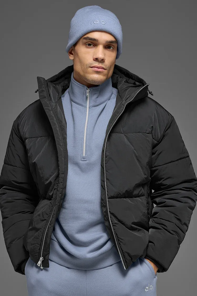 Crinkle Nylon Hooded Stage Puffer