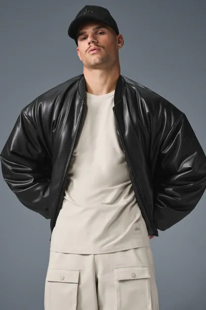 Faux Leather Premier Bomber