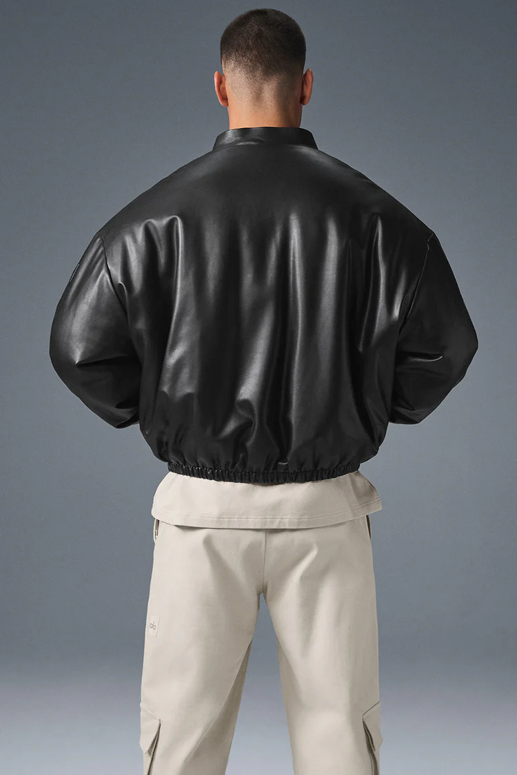 Faux Leather Premier Bomber