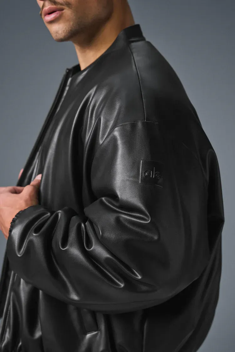 Faux Leather Premier Bomber
