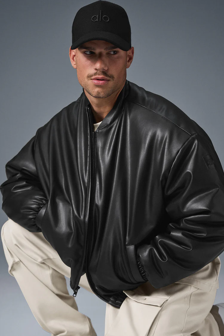 Faux Leather Premier Bomber