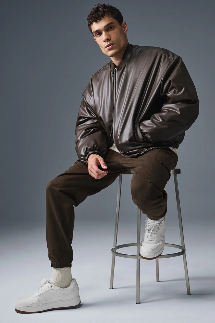 Faux Leather Premier Bomber