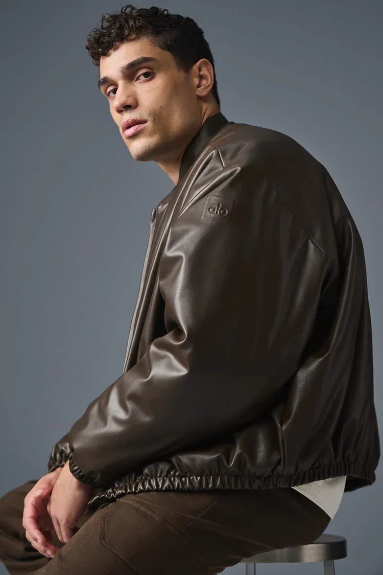 Faux Leather Premier Bomber