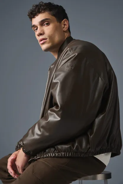 Faux Leather Premier Bomber