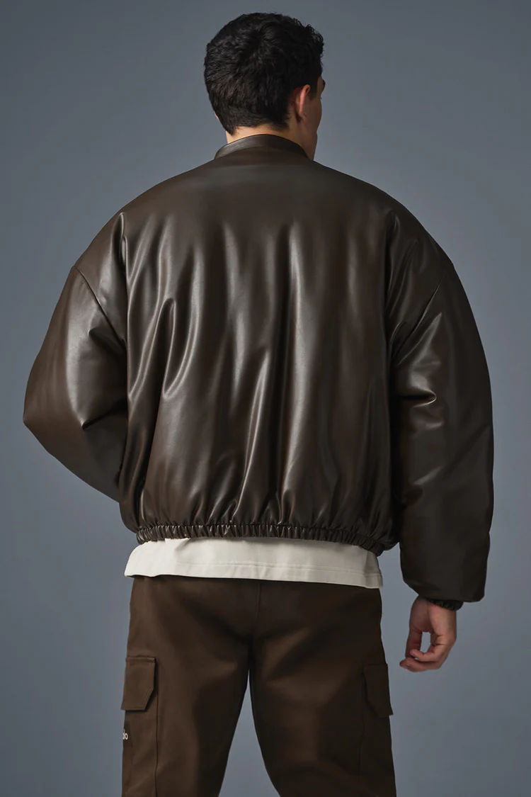 Faux Leather Premier Bomber