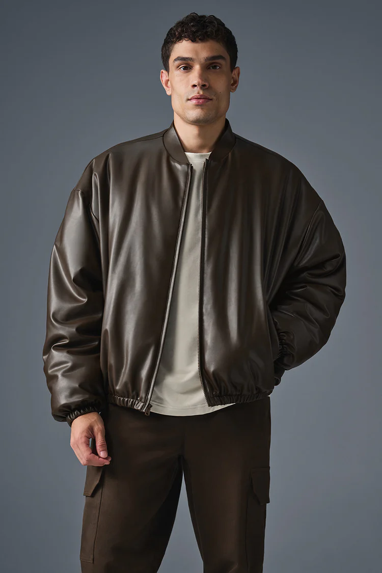 Faux Leather Premier Bomber