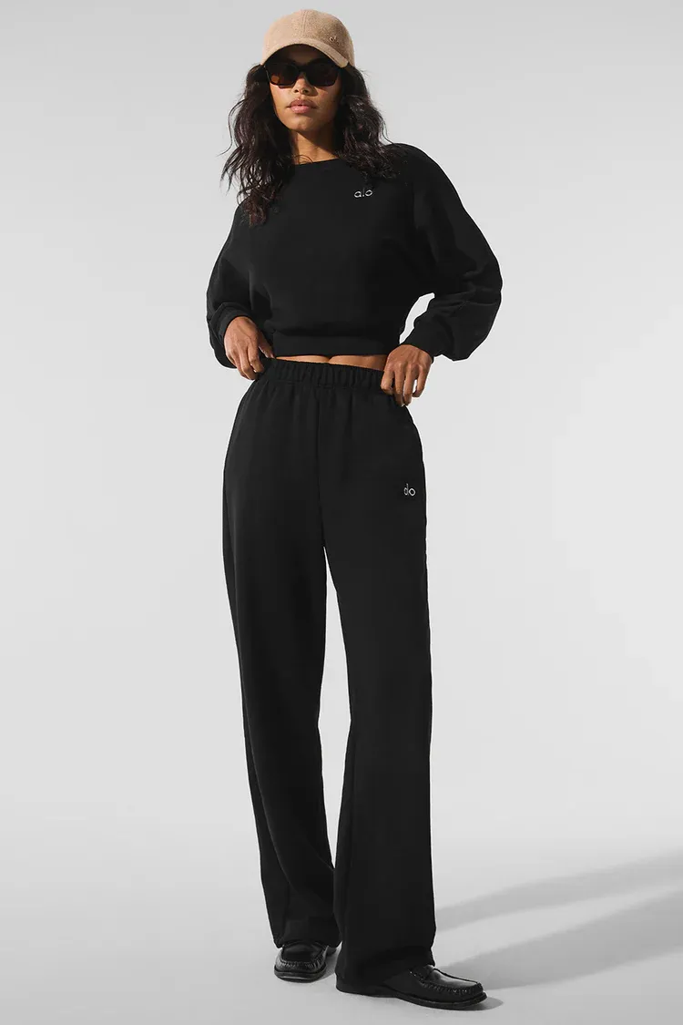 BeigeAccolade Crop-Pullover mit Rundhalsausschnitt