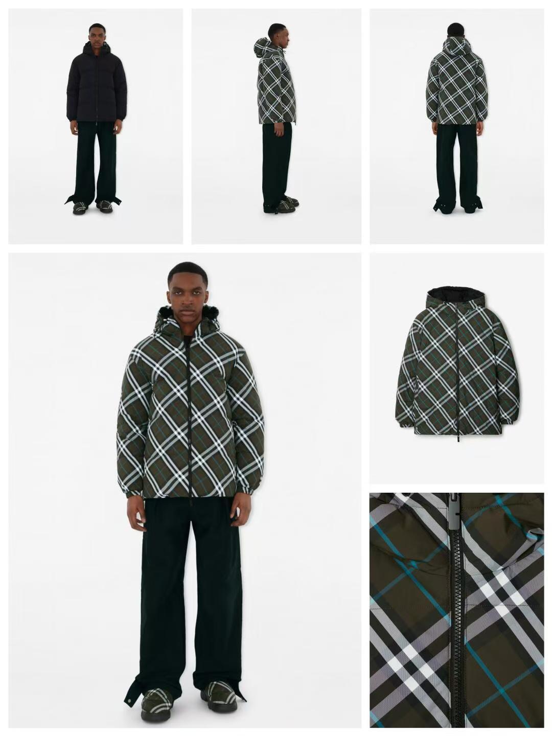 Double-sided checkered pattern Puffer Jacket
