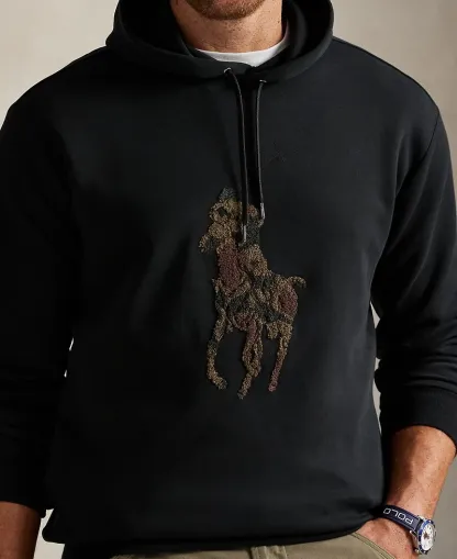 Men's Big & Tall Camo Pony Double-Knit Hoodie