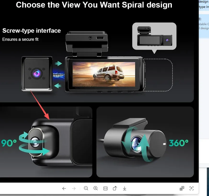 3 Channel Dash Cam 4K Auto ADAS 5GHz WiFi Dash Car Camera Support Front Rear and Interior Dashcam with GPS Night Vision Car DVR