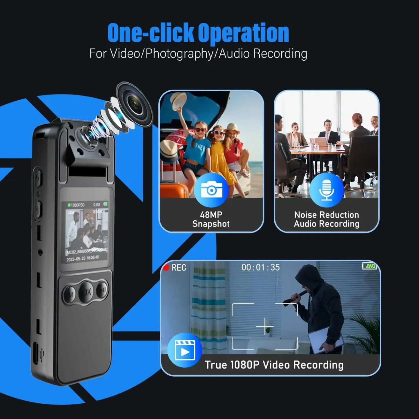 4k Action Camera Outdoor 180° Rotate Wifi Sport Camera Portable Wearable Mini Body Worn Cam Travel Vlog Bicycle Driver Recorder