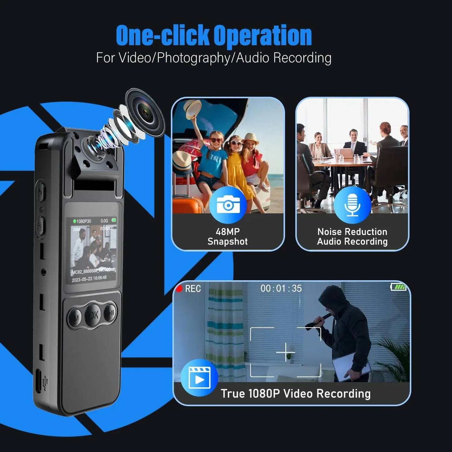 4k Action Camera Outdoor 180° Rotate Wifi Sport Camera Portable Wearable Mini Body Worn Cam Travel Vlog Bicycle Driver Recorder