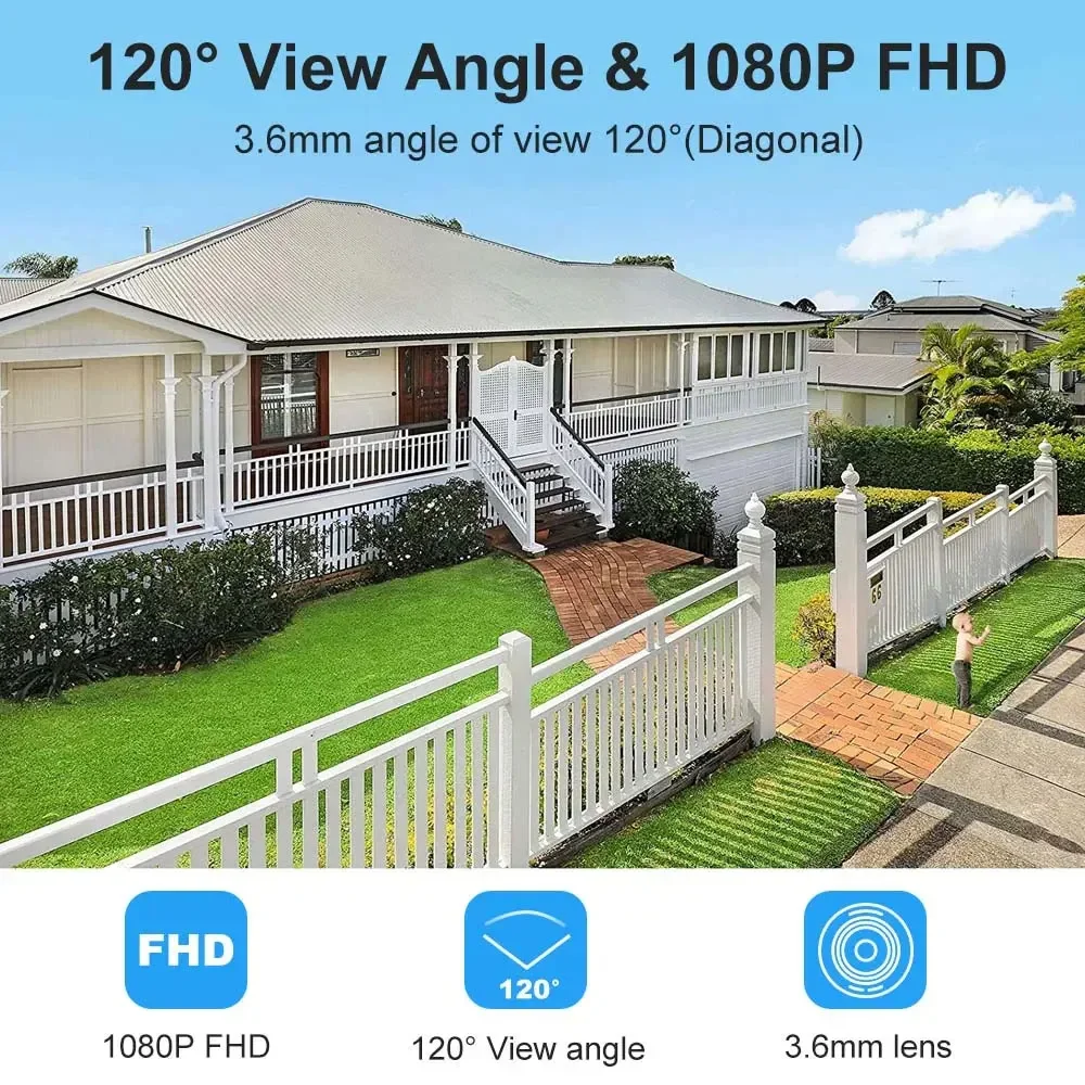 Tuya 5G Wifi IP Camera Outdoor Bullet 5MP Home Security Camera Motion Detection 1080P HD Color Night Vision Audio Surveillance