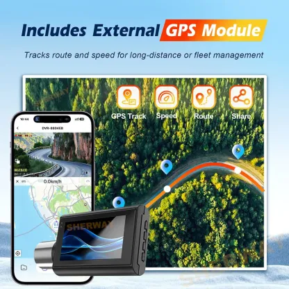 2 Channel Dash Cam 4K+4K Dual Dash Camera for Cars with 5GHz WiFi & GPS WDR Recorder Car DVR IR Night Vision 24H Parking Mode