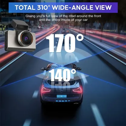 Dash Cam 2K+1080P Dual Dash Car Camera with ADAS Car DVR 24H Parking Mode Built-in WiFi GPS Adas Driving Assistance Recorder