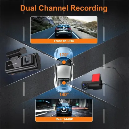 2 Channel 4K+2K ADAS Front Rear Dash Camera for Cars Built-in 5G Wifi GPS Car DVR 24H Parking Driving Video Recorder Black Box