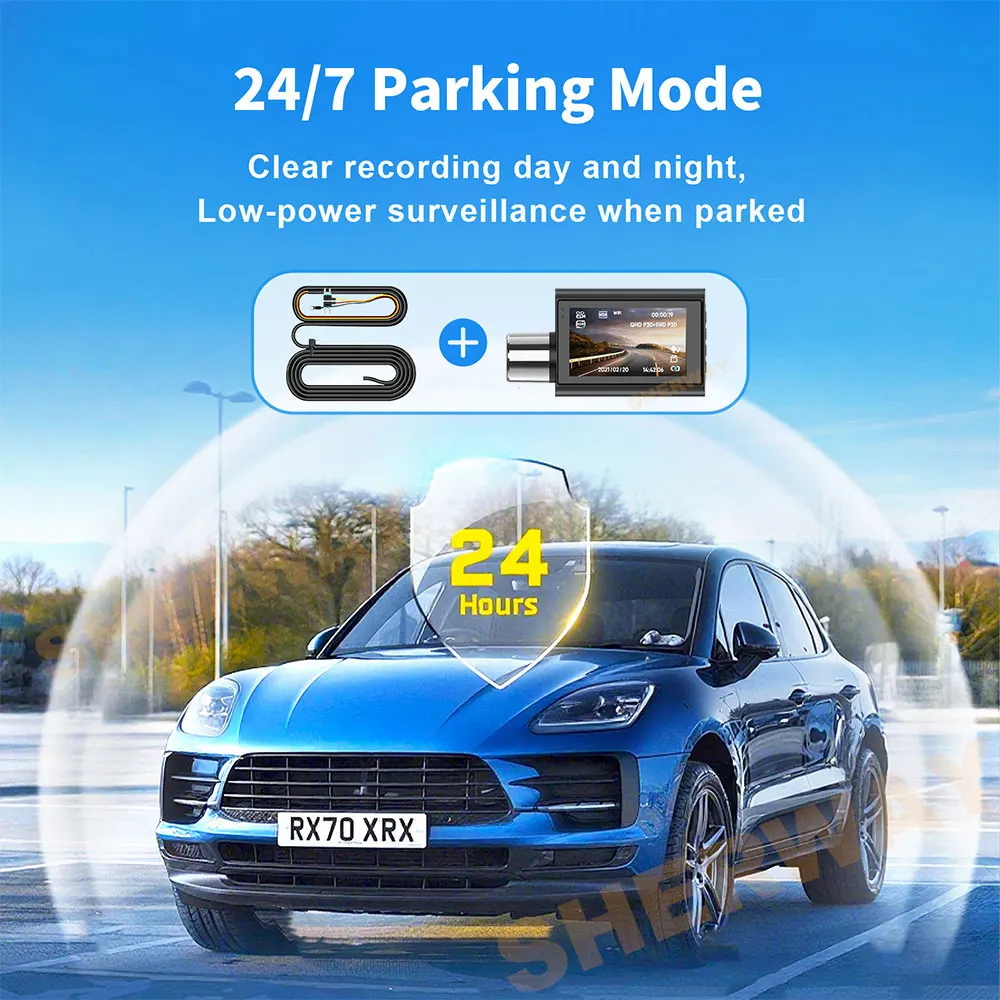 2 Channel Dash Cam 4K+4K Dual Dash Camera for Cars with 5GHz WiFi & GPS WDR Recorder Car DVR IR Night Vision 24H Parking Mode