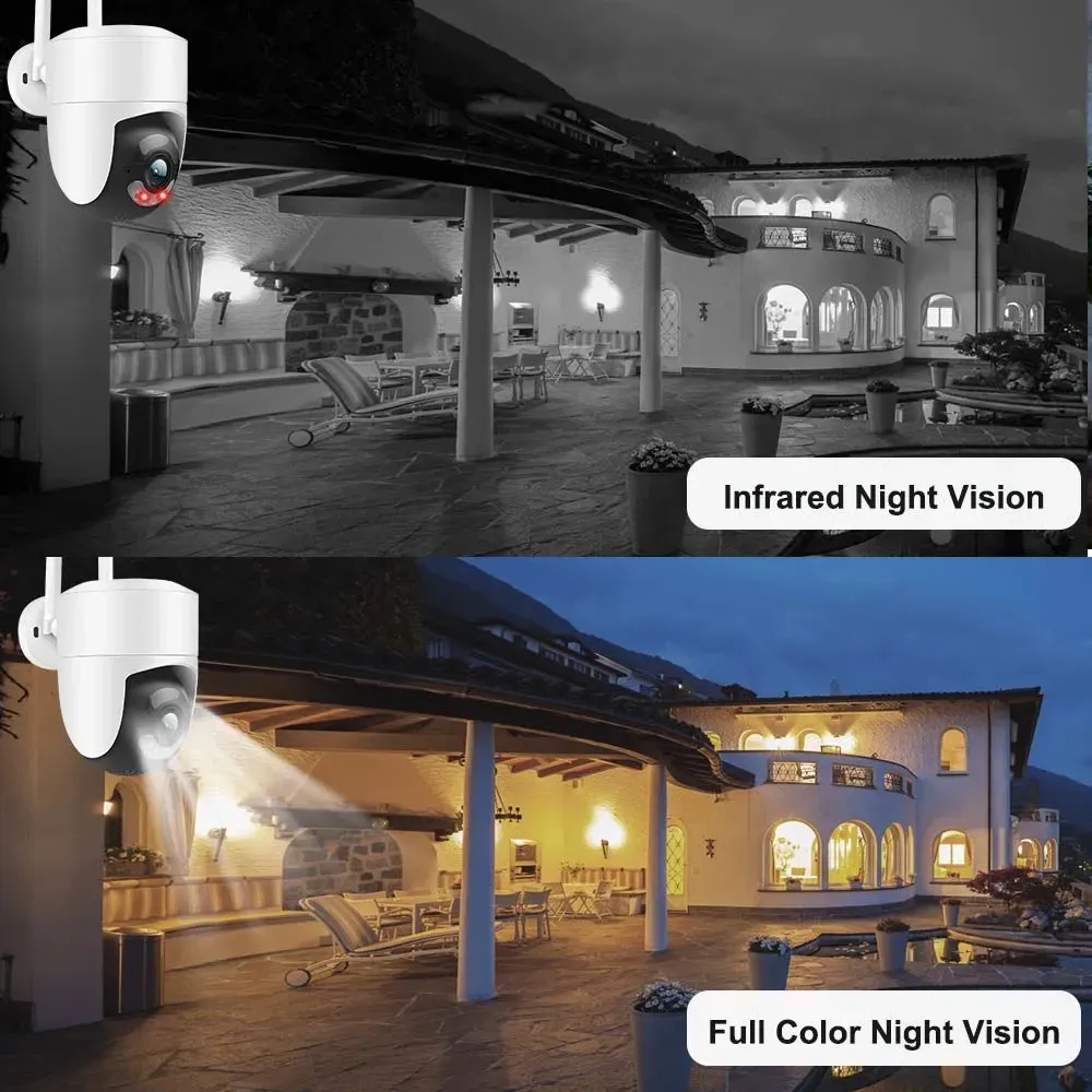 2K 6MP Tuya WiFi Camera Outdoor 2.4G/5G Wifi Surveillance Camera Security Protection Color Night Vision Support Onvif Video Cam