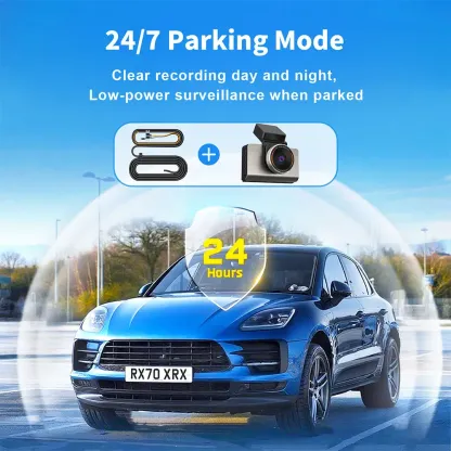 Dash Cam 2K+1080P Dual Dash Car Camera with ADAS Car DVR 24H Parking Mode Built-in WiFi GPS Adas Driving Assistance Recorder