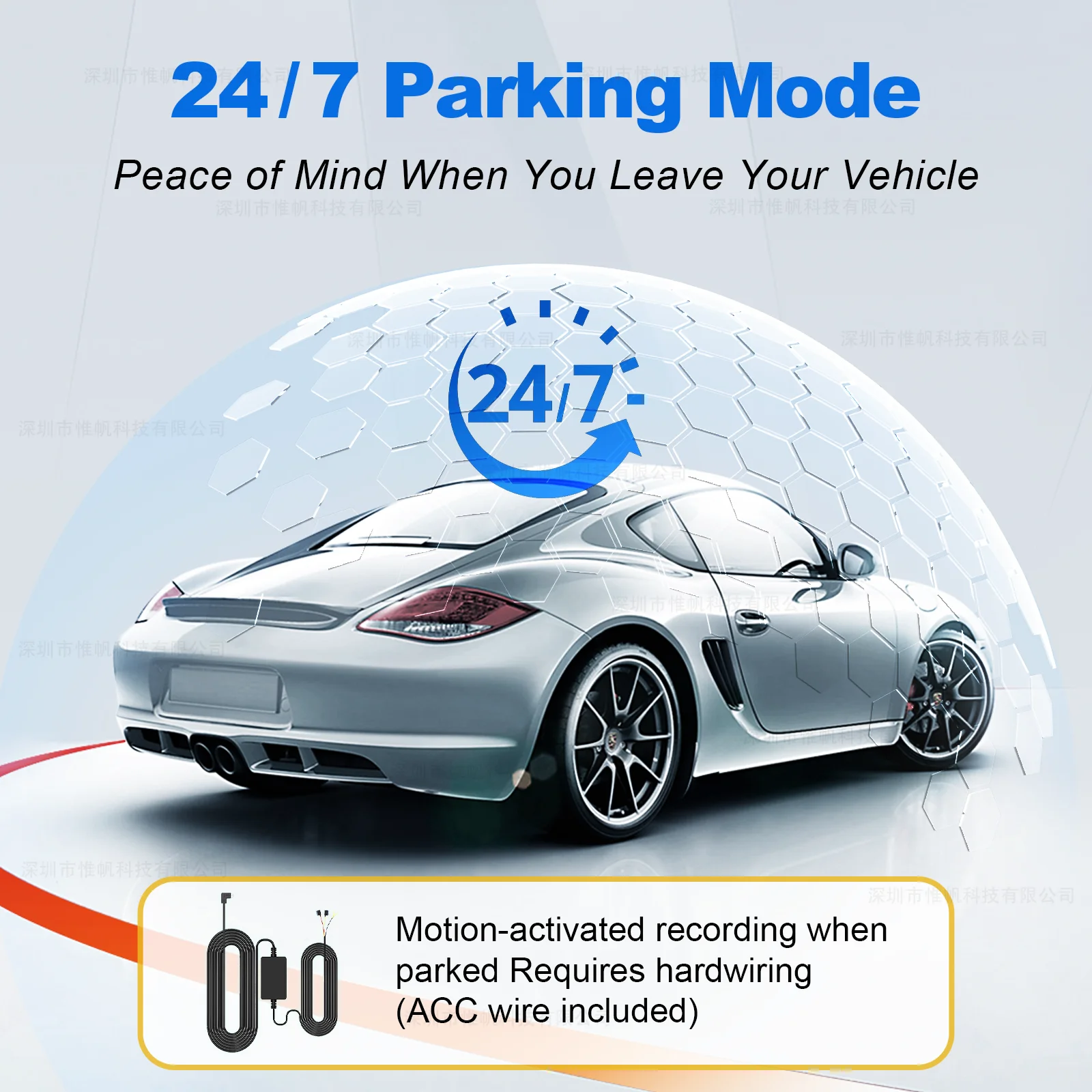 4K+2K 2 Channel Dash Cam for Cars ADAS Touch Screen Front Rear Car Camera Built-in GPS WiFi 24H Parking Mode Black Box Car DVR