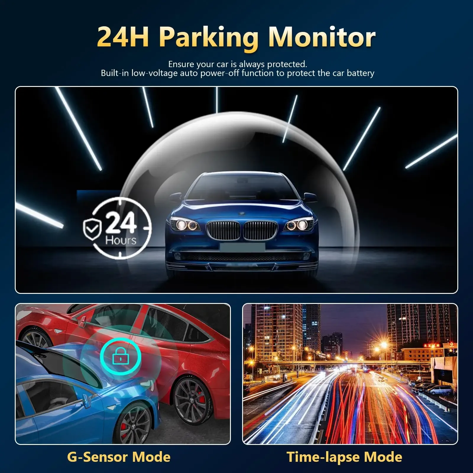 4 Channel WiFi 360° Dash Camera for Car DVR 1080P Dashcam Front Left Right Rear Night Vision Loop Recording 24H Parking Monitor