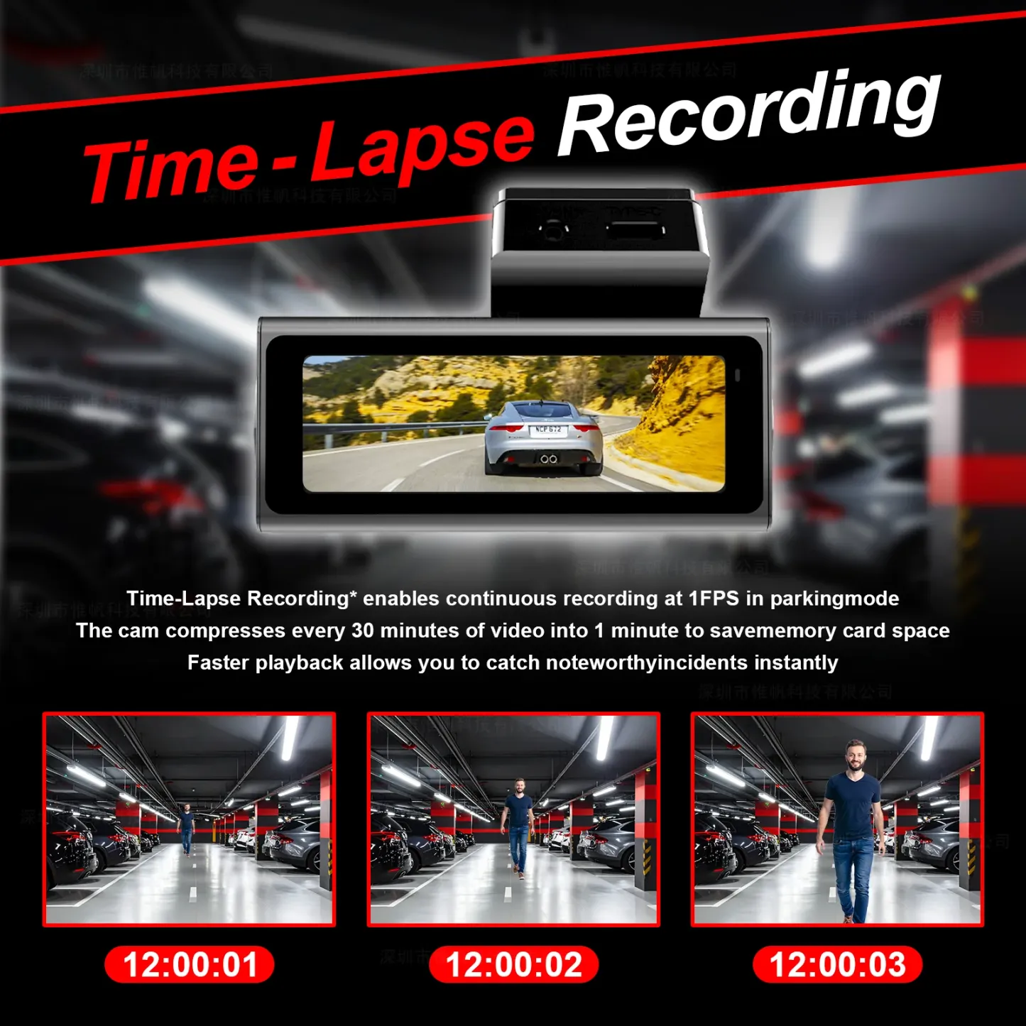 4K Dash Camera for Cars DVR Dual-Channel HD 1080P Front and Rear GPS Car Camera WDR Night Vision WiFi APP Monitor Video Recorder