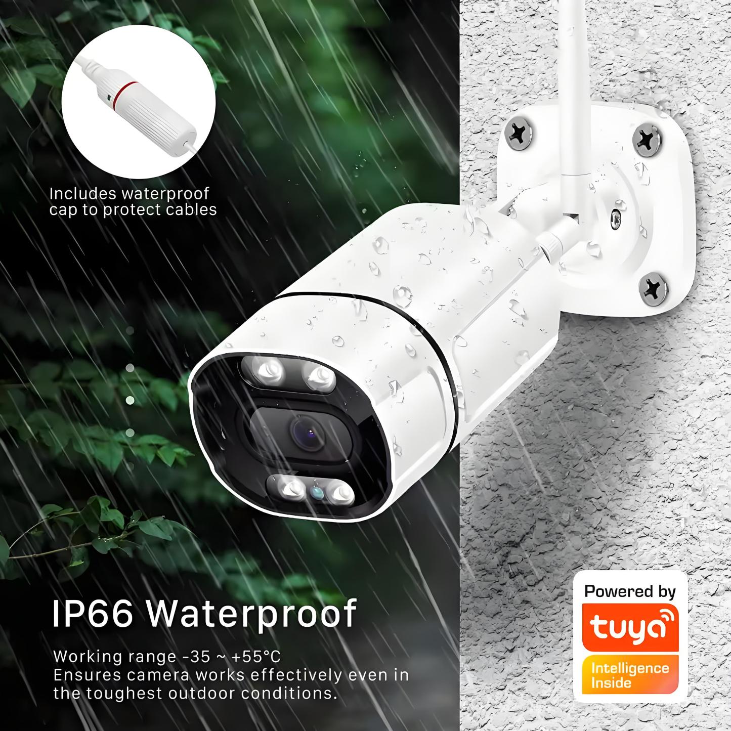Tuya 5MP Wifi IP Camera Outdoor Wireless CCTV Bullet Security Camera Ai Human Detect HD Color IR Night Vision Audio Surveillance
