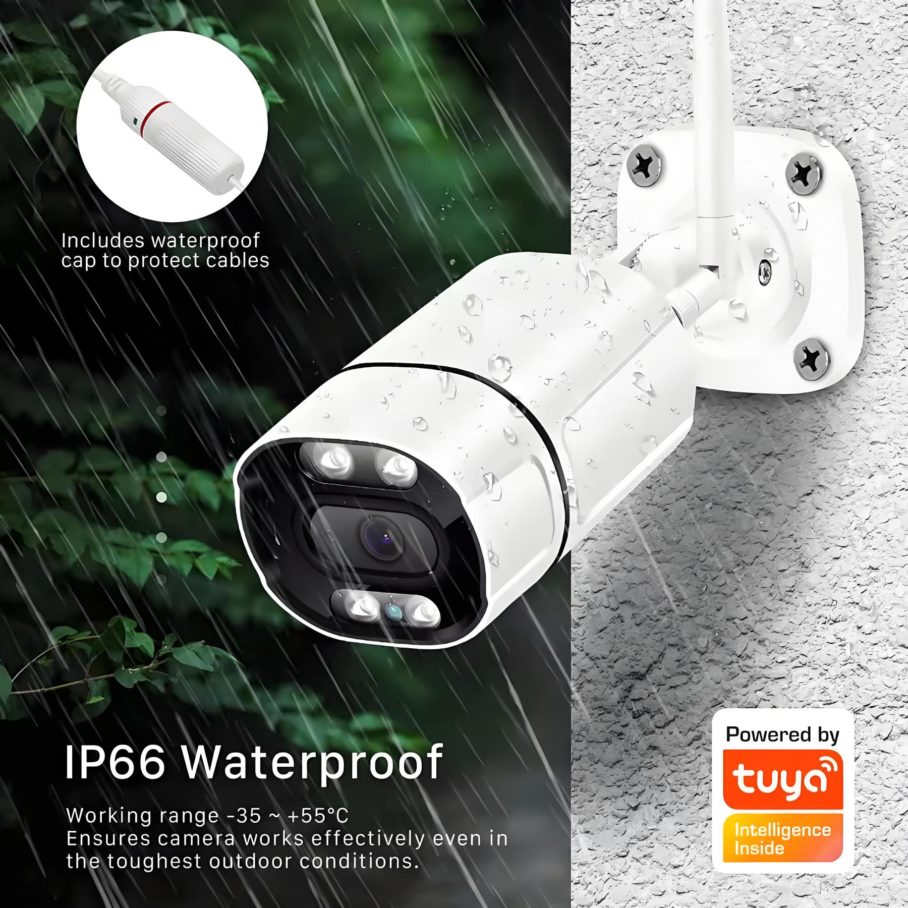 Tuya 5MP Wifi IP Camera Outdoor Wireless CCTV Bullet Security Camera Ai Human Detect HD Color IR Night Vision Audio Surveillance