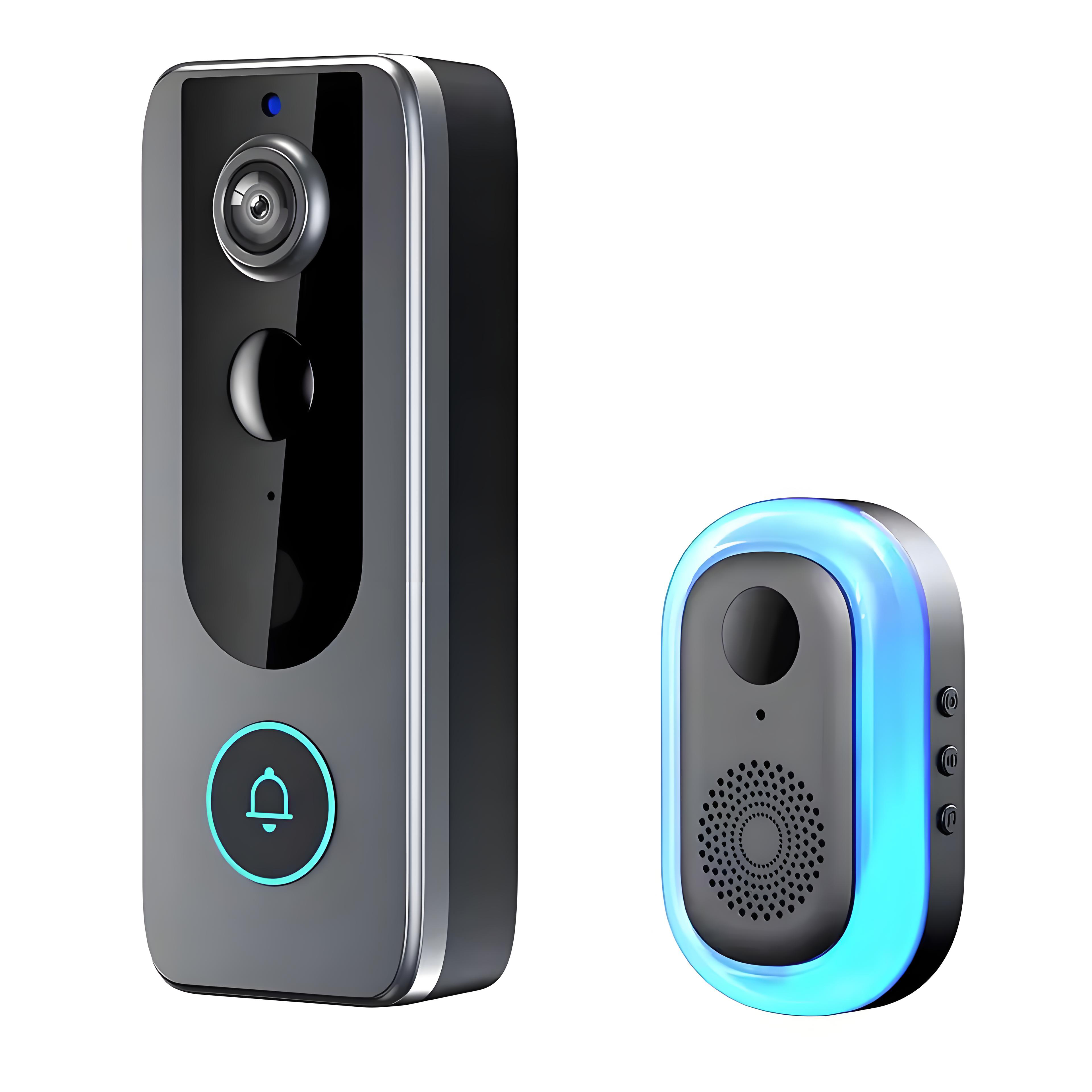 Tuya Doorbell with Camera Wireless Bundle Video Doorbell Wifi HD 1080P Outdoor Phone Door Bell Camera Security Video Intercom IR