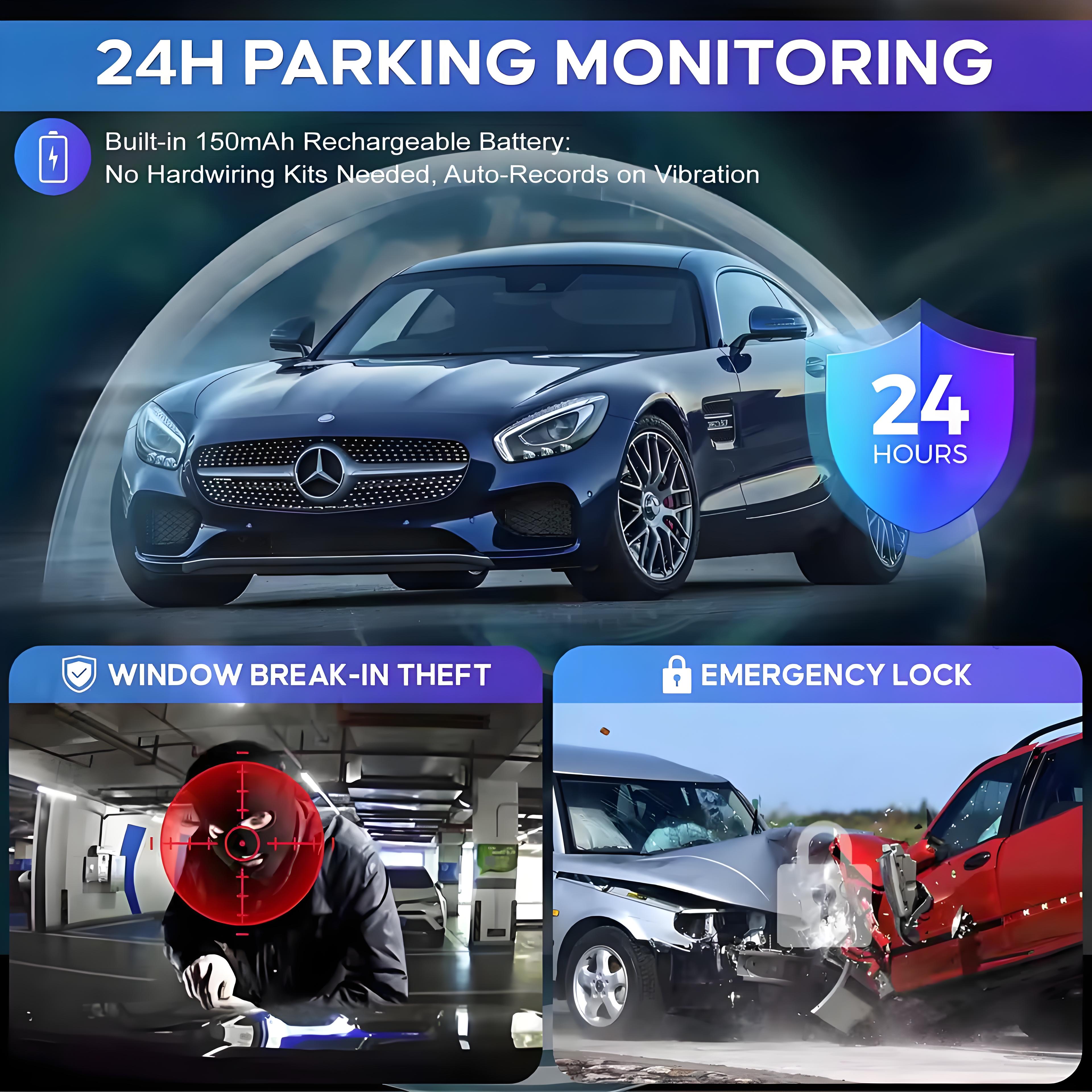 4K Car DVR 3-Channel Dash Cam Front Inside Rear View GPS WIFI Black Box 3 Lens Dash Cam Video Recorder Camera Car Accessories