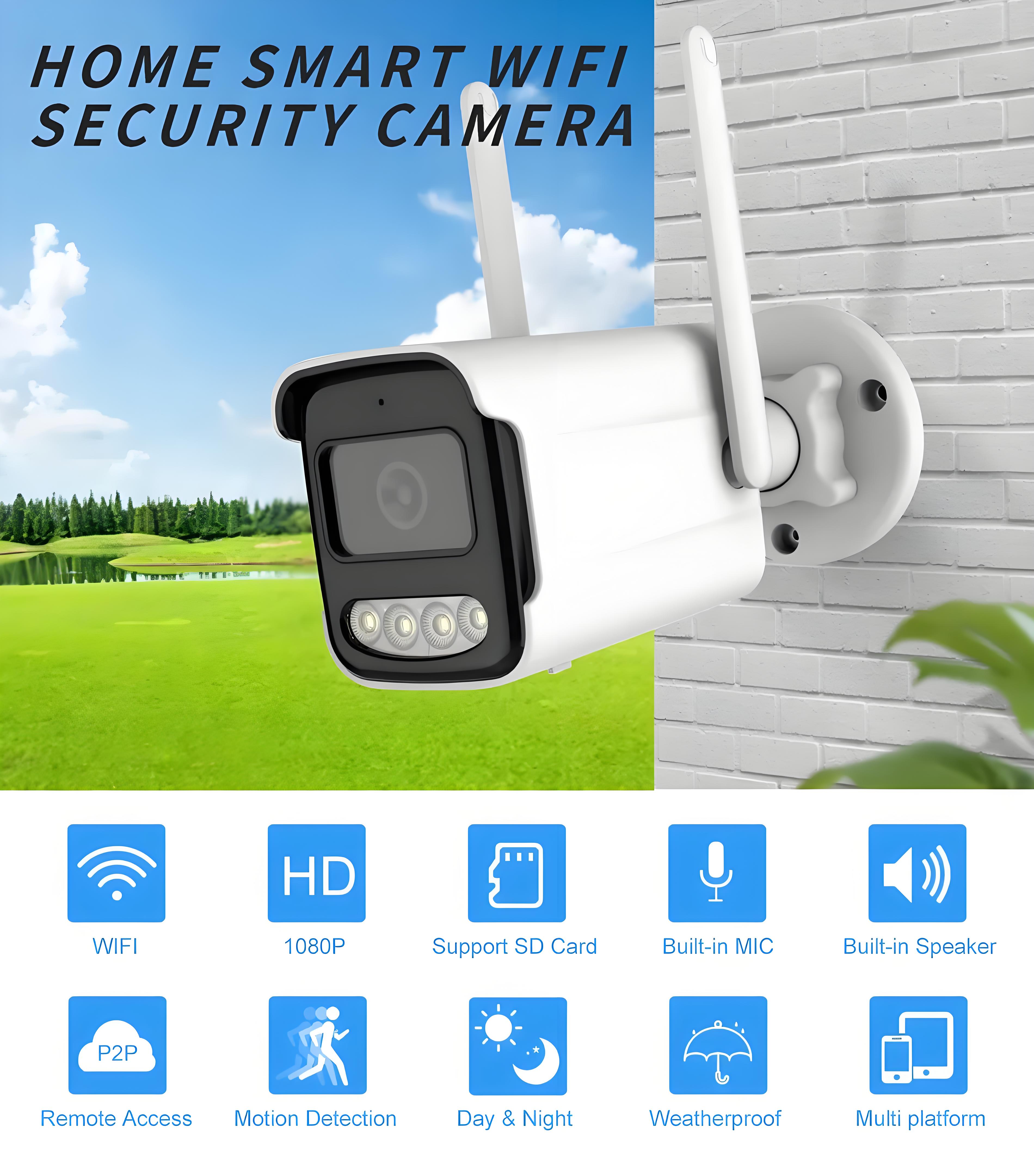 Tuya Wifi IP Camera Wireless HD 5MP AI Human Detect Camera CCTV Bullet Outdoor Surveillance Security Protection Waterproof Cam