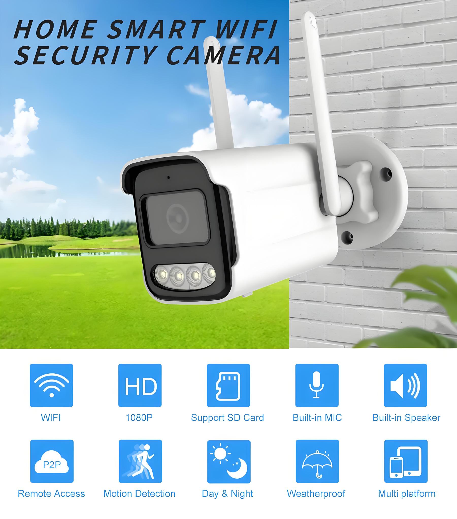 Tuya Wifi IP Camera Wireless HD 5MP AI Human Detect Camera CCTV Bullet Outdoor Surveillance Security Protection Waterproof Cam