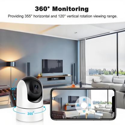 Tuya 5G/2.4G WiFi IP Camera Indoor 3MP/6MP Wireless Security Surveillance Camera Auto Tracking Baby Monitor IR Night Vision 6x Zoom Cam