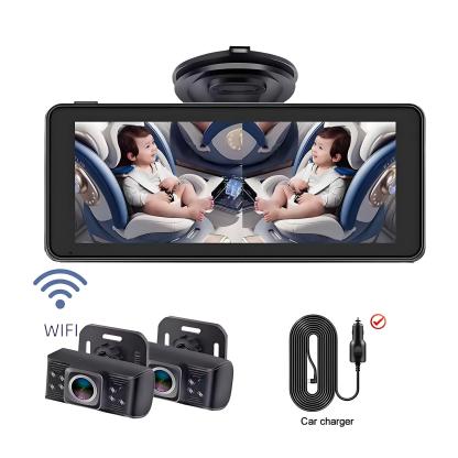 Car Baby Mirror Dual Channel Back Seat Baby Car Camera 1080P with Rear View Car Monitor 6.8'' IPS Screen Kids Pet Night Vision