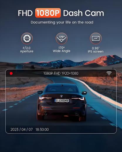 Car DVR Dash Cam FHD 1080P Mini Car Front Dash Camera 24H Parking Night Vision Auto Record Video Recording Dash Cam Camcorder