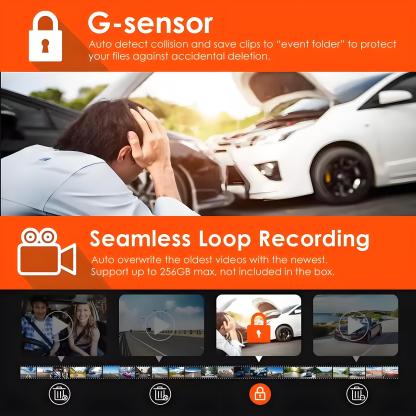 3 Channel Car DVR UHD 4K 3-Lens Inside Vehicle Dash Cam Three Way Camera DVRs Recorder Video Registrator GPS Dashcam Camcorder