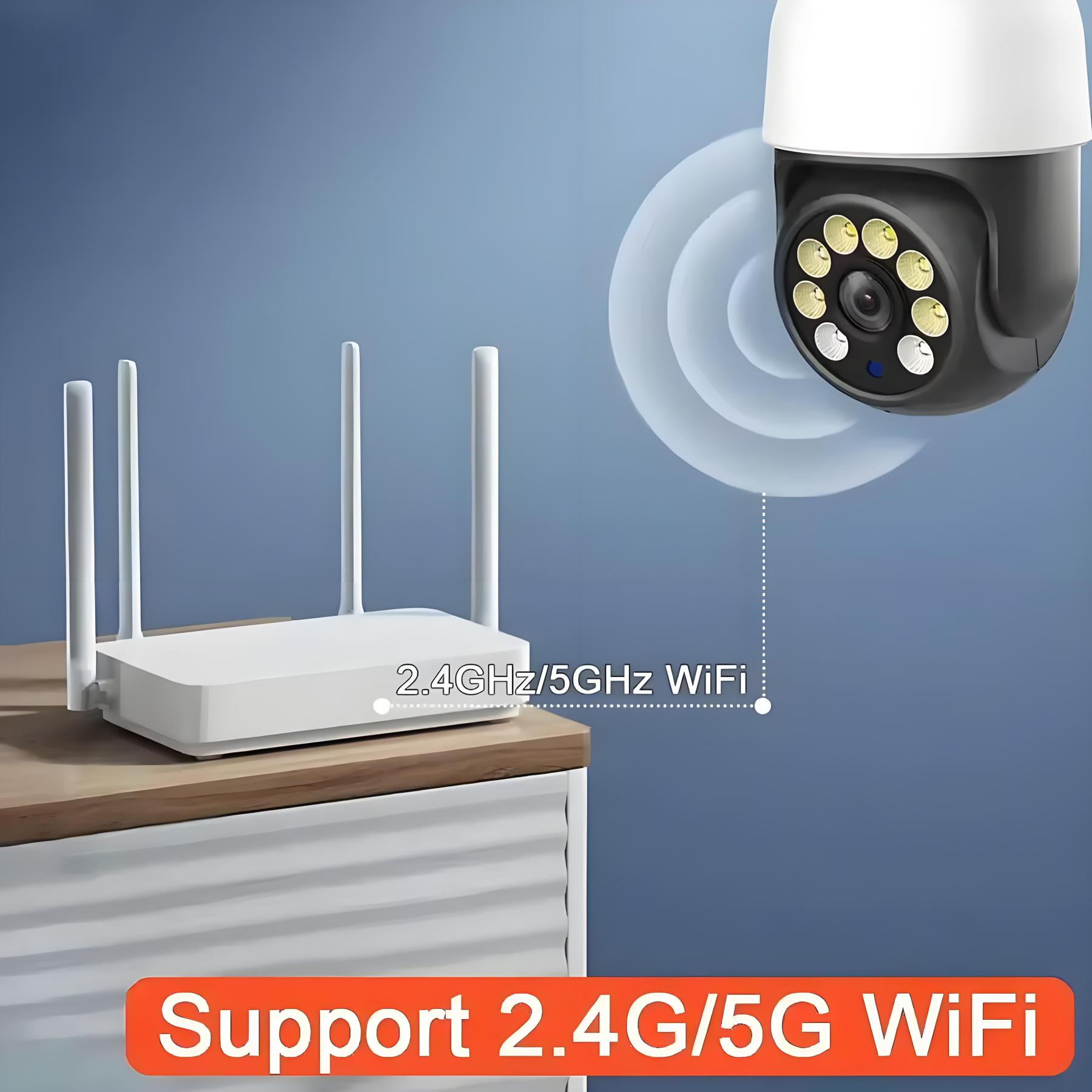 5G Wifi E27 Bulb Camera Tuya Smart 5MP PTZ Security Camera Outdoor Wireless AI Human Detect Surveillance Color Night Vision Cam
