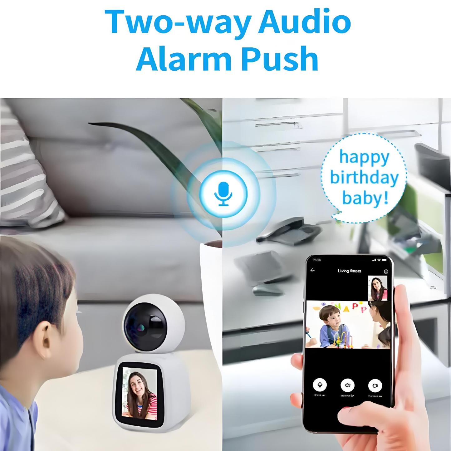 Tuya Wifi IP Camera PTZ Indoor 4MP Two-way Voice Video Call Monitoring Cam Baby Monitor 1080P HD Color Night Vision Surveillance