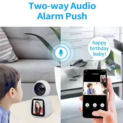Tuya Wifi IP Camera PTZ Indoor 4MP Two-way Voice Video Call Monitoring Cam Baby Monitor 1080P HD Color Night Vision Surveillance