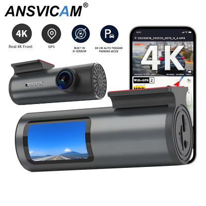  Dash Cam 4K WiFi GPS Dash Camera for Cars Mini Front Car DVR 24H Parking Mode G-Sensor Car Driving Video Recorder Loop Recording
