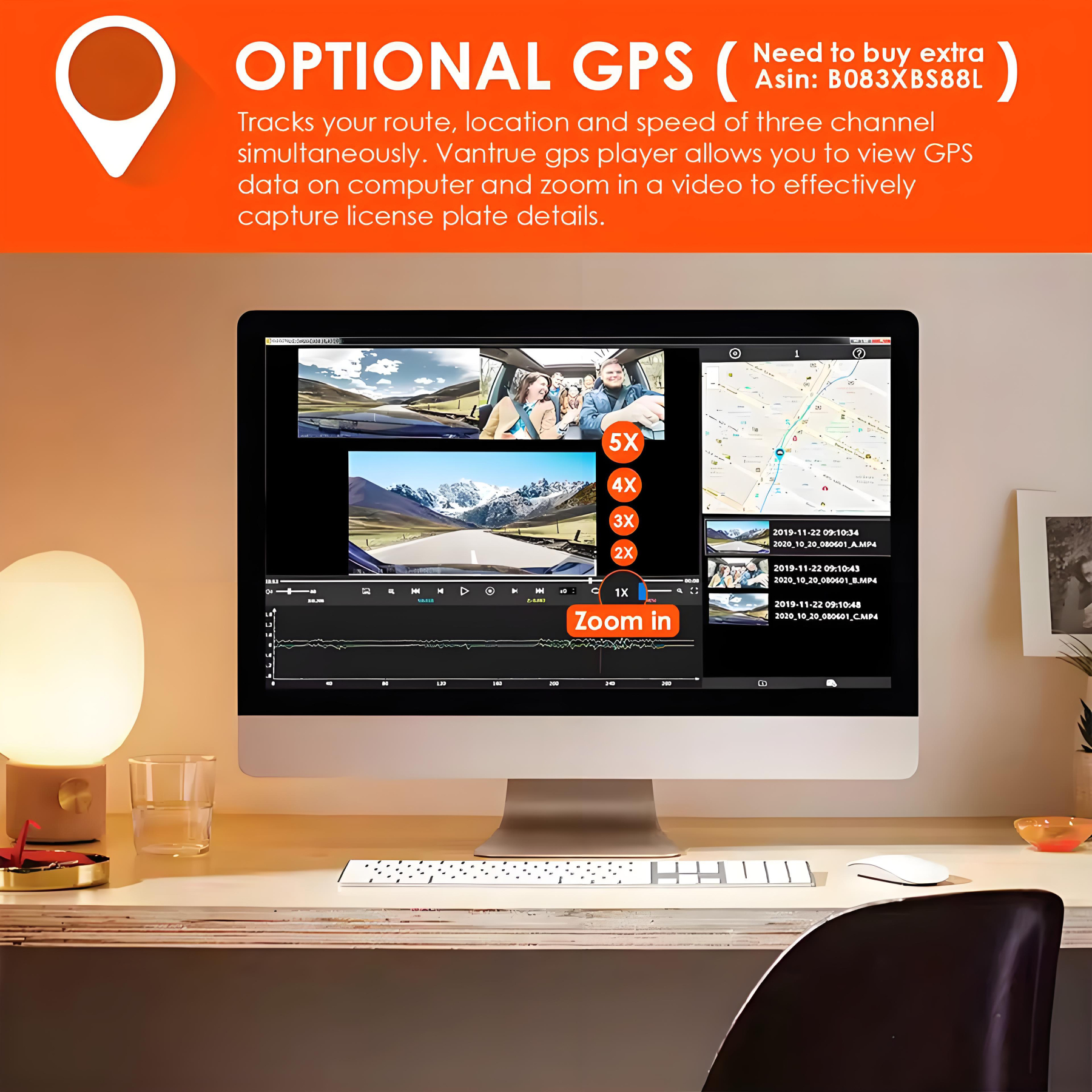 4K Car DVR 3-Channel Dash Cam Front Inside Rear View GPS WIFI Black Box 3 Lens Dash Cam Video Recorder Camera Car Accessories