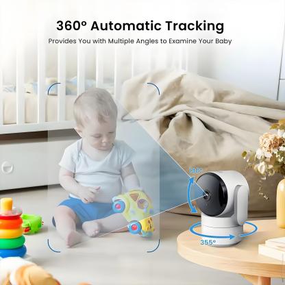 2K 5G/2.4G Wi-Fi Indoor Security Camera HD 360-Degree Pan Baby Pet Monitor IP Camera 2-Way Audio Home Security Surveillance