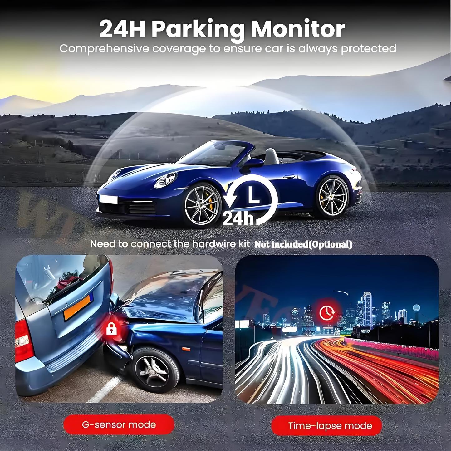 4K WIFI Dual Camera Dash Cam for Cars HD Front and Rear Car DVR GPS Video Recorder 24H Parking Monitor Black Box Car Accessories