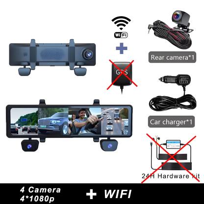 4*1080P 4CH Car DVR GPS 5G Wifi Built-in 128GB APP Control 24H Parking Monitor Night Vision Camera