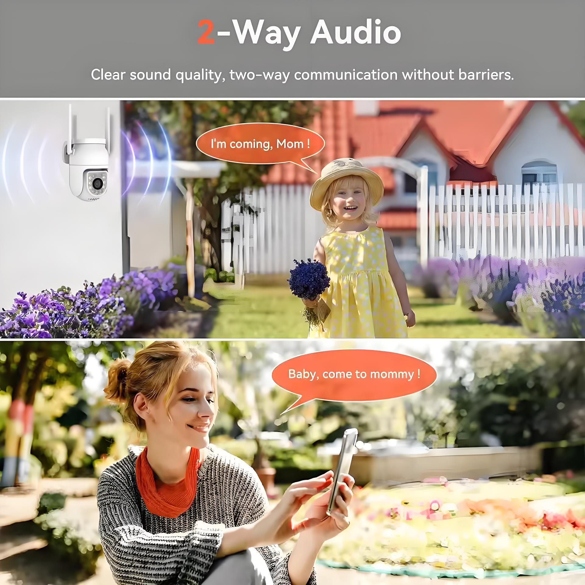 Outdoor Wifi Camera 8MP 4K HD Dome PTZ Security Camera Auto Tracking 5MP IP Cam Wireless CCTV Video Surveillance Monitor