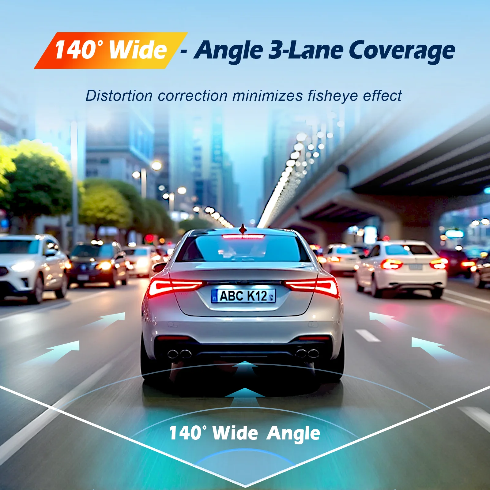 4K Dash Cam Dual Lens Car DVR Driving Recorder UHD 1080P Rear Lens Camera WiFi GPS IR Night Vision 24H Parking Monitor Black Box