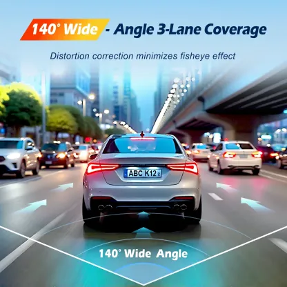 4K Dash Cam Dual Lens Car DVR Driving Recorder UHD 1080P Rear Lens Camera WiFi GPS IR Night Vision 24H Parking Monitor Black Box