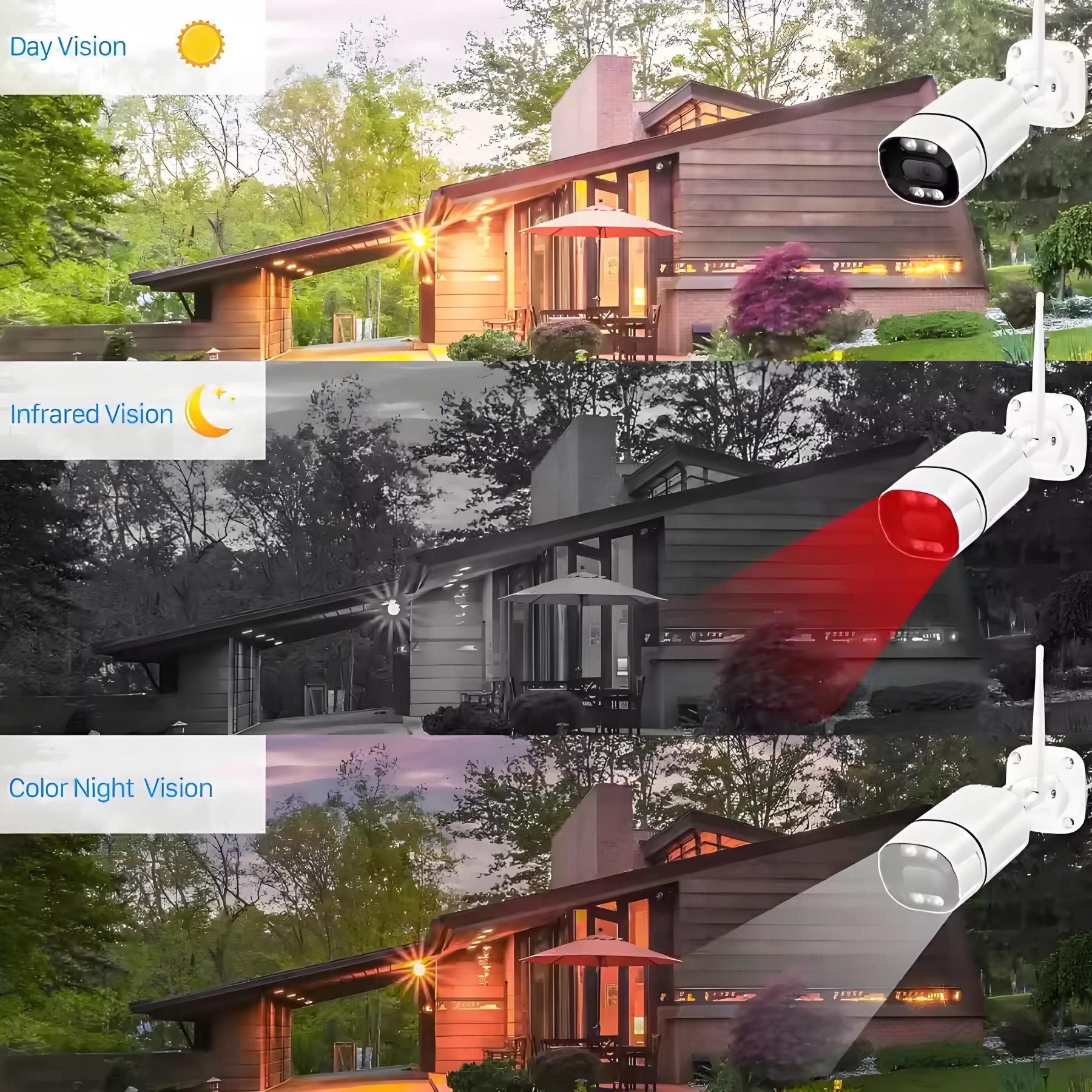 Tuya 5MP Wifi IP Camera Outdoor Wireless CCTV Bullet Security Camera Ai Human Detect HD Color IR Night Vision Audio Surveillance