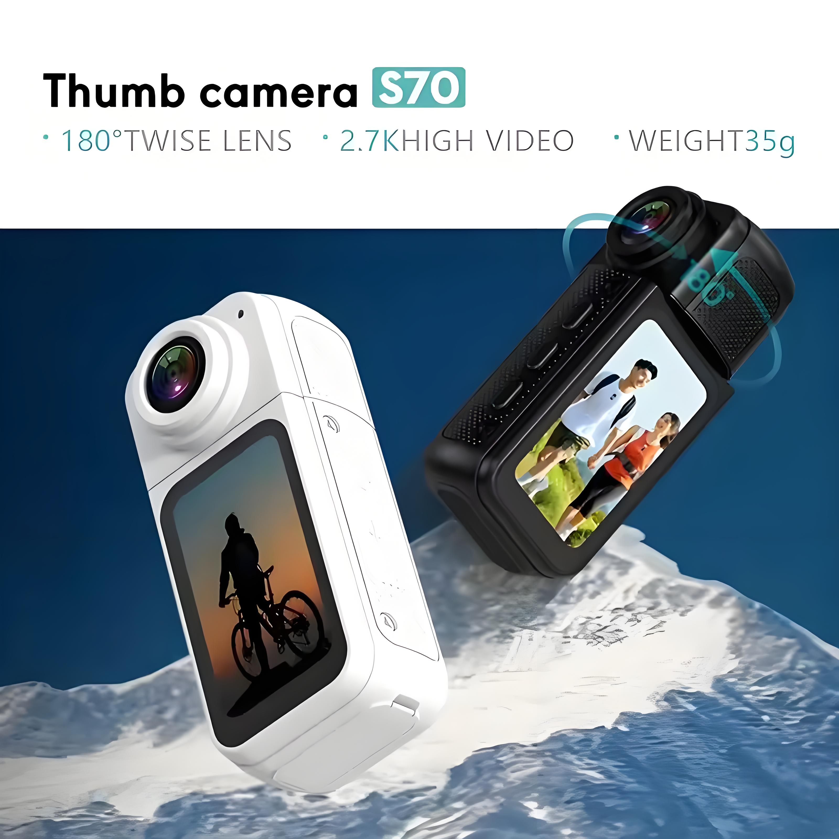 Thumb Camera 2.7K Mini Wifi Action Camera 180° Rotate Sport Cam DV Cycling Recorder Magnetic Attraction Outdoor Small Camcorder