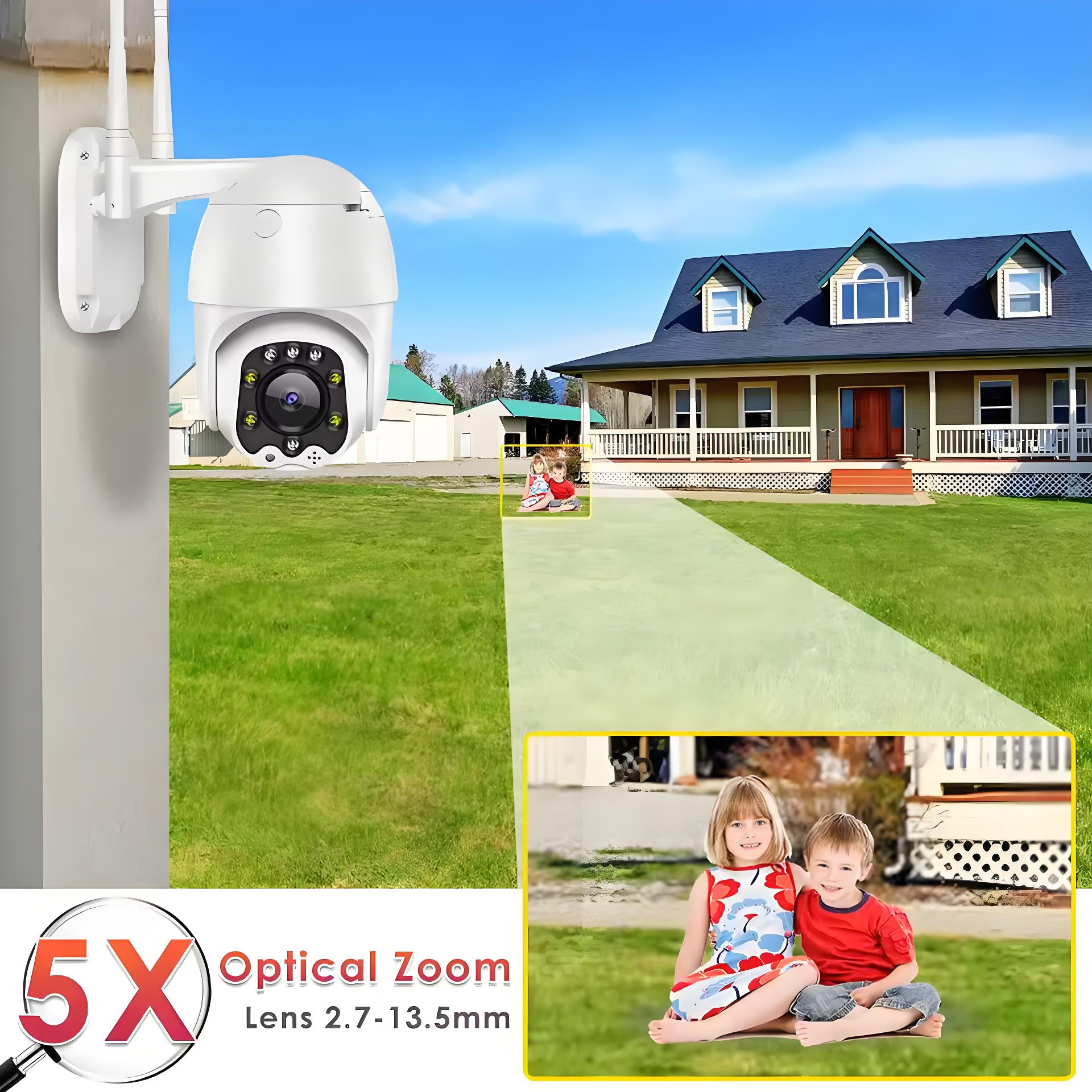 4G WiFi IP Camera Outdoor 5X Zoom Wireless Video Surveillance Cameras AI Tracking Security Protection UHD 5MP CCTV Camera